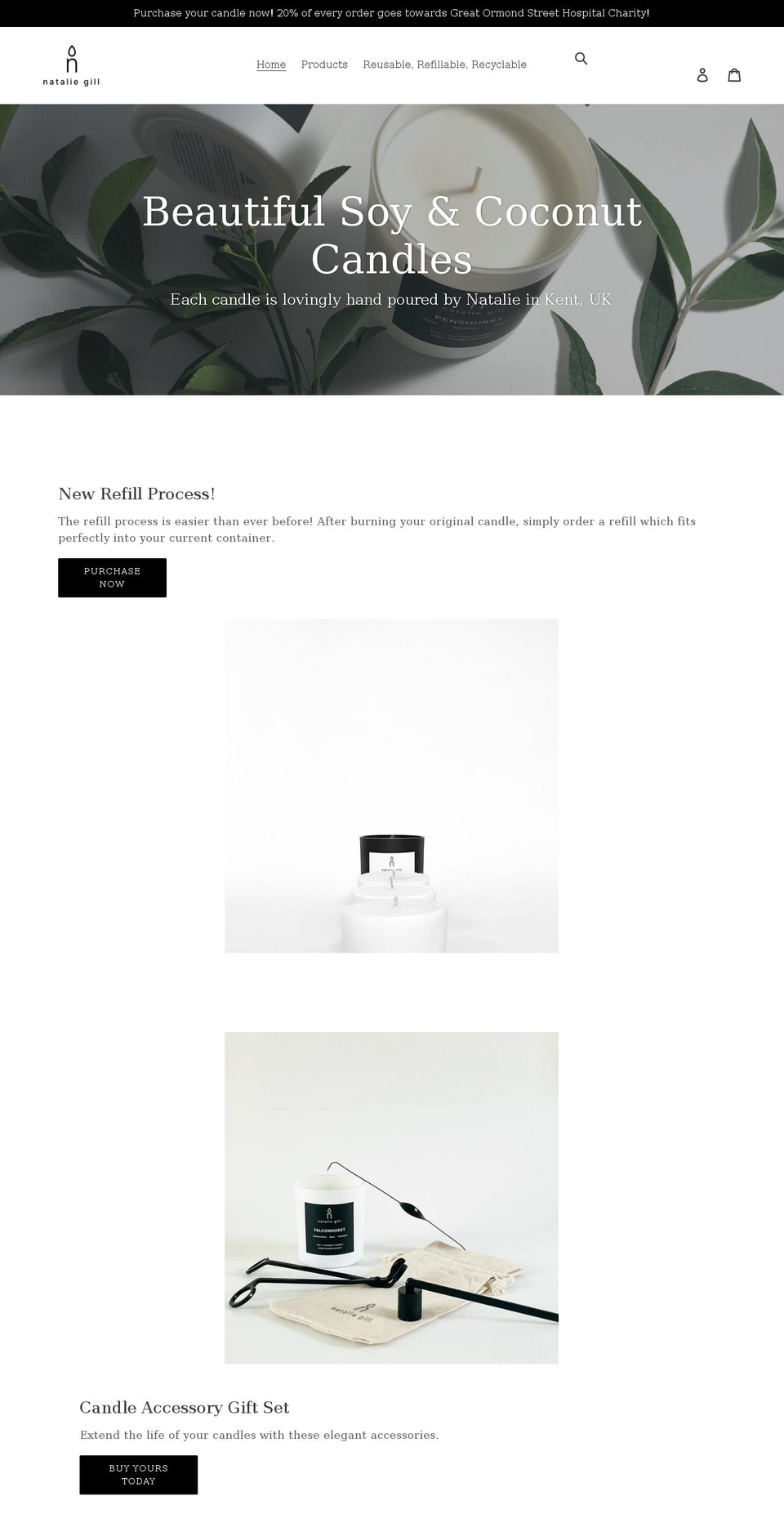 nataliegill.com shopify website screenshot