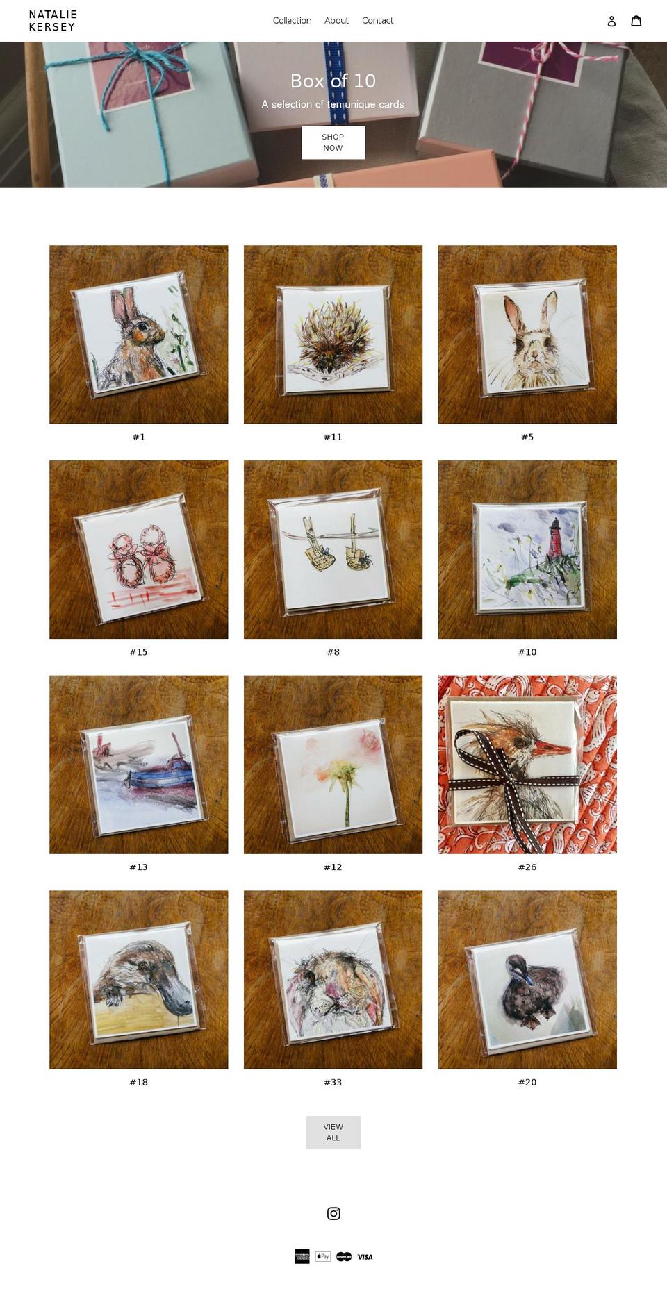 nataliekersey.com — Shopify storefront screenshot
