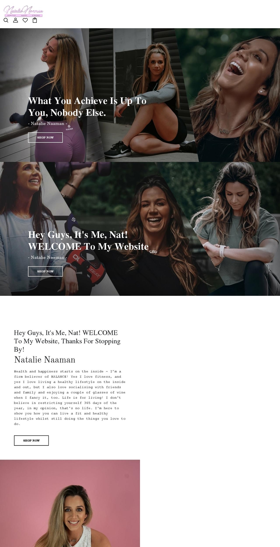 natalienaaman.com shopify website screenshot