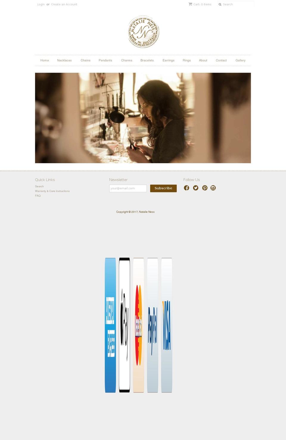 natalieness.com shopify website screenshot