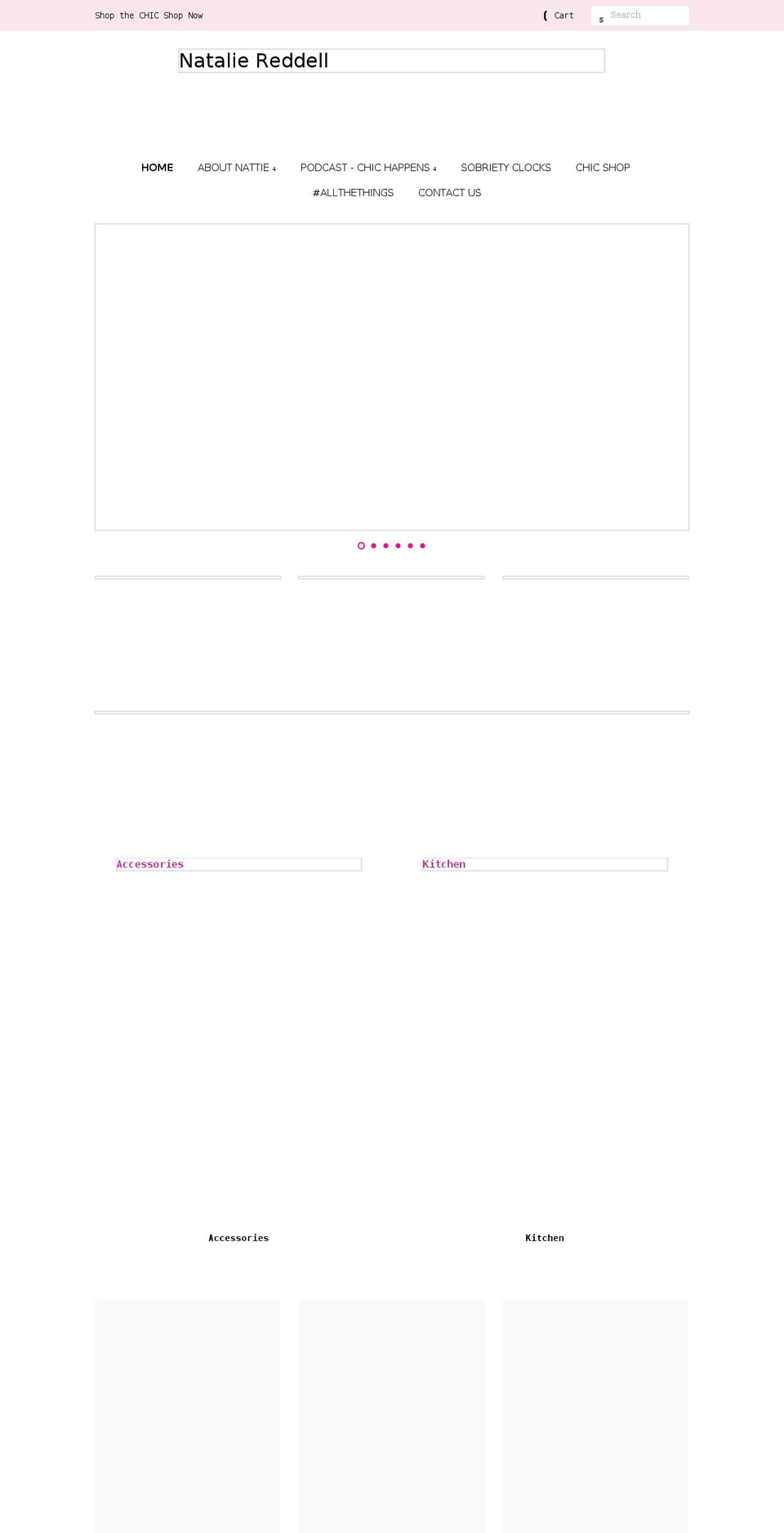 nataliereddell.com shopify website screenshot