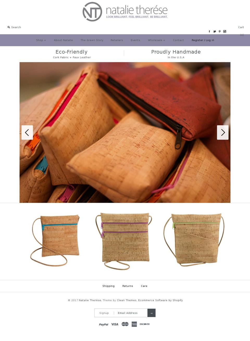 natalietherese.com shopify website screenshot