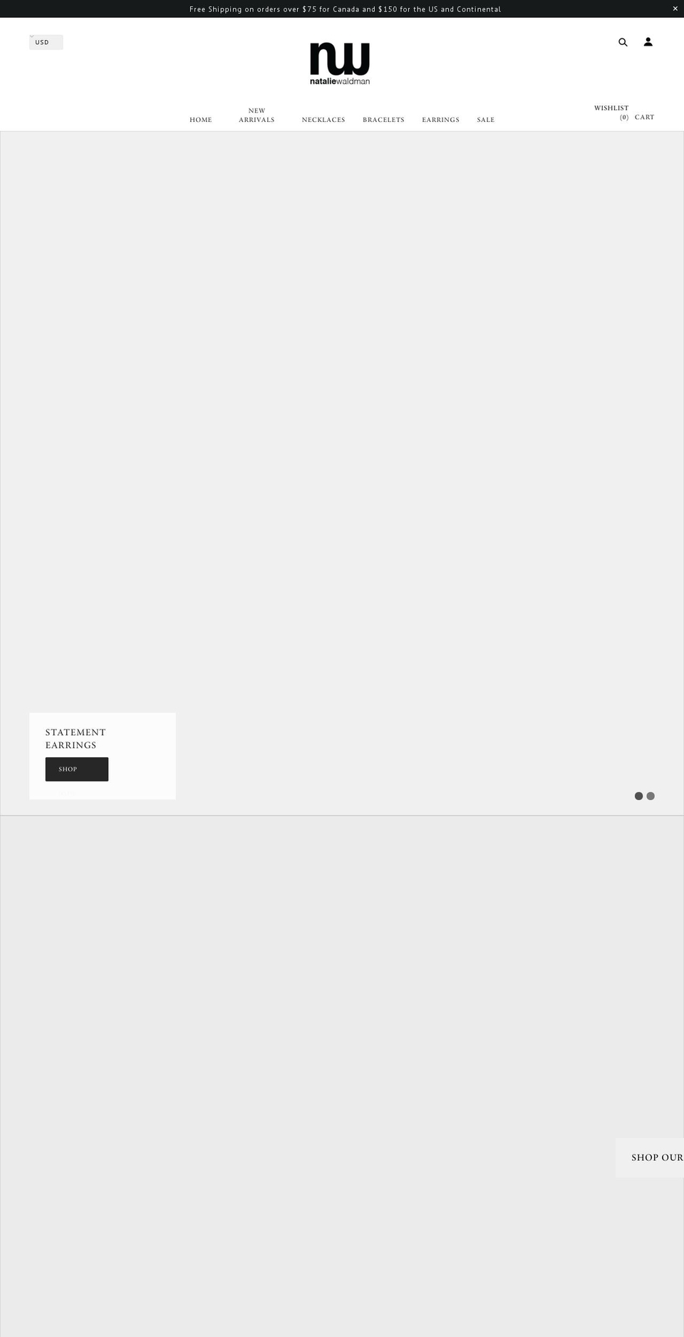 nataliewaldman.ca shopify website screenshot