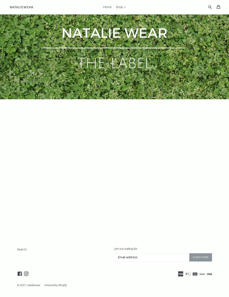 nataliewear.com shopify website screenshot