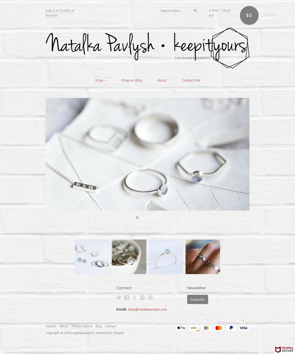 natalkapavlysh.com shopify website screenshot