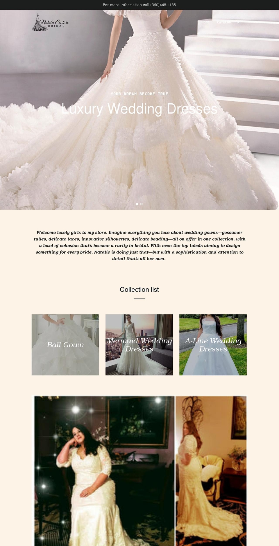 natalyastailoring.com shopify website screenshot