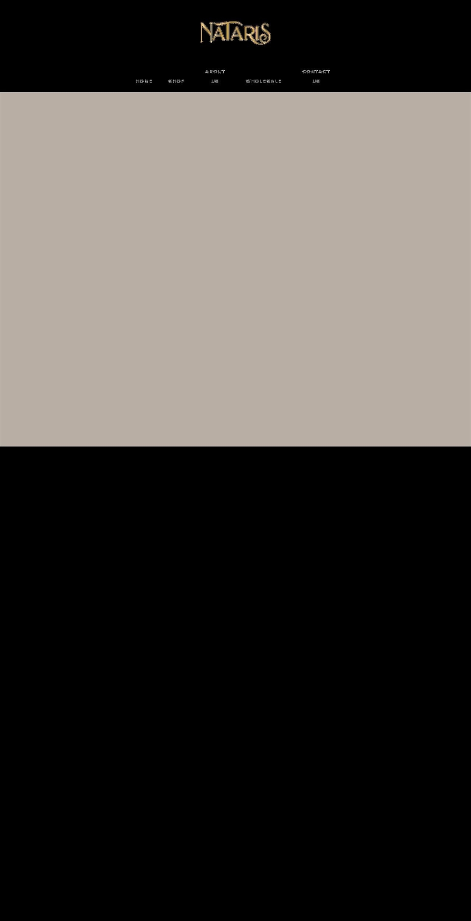 natariscandles.com shopify website screenshot