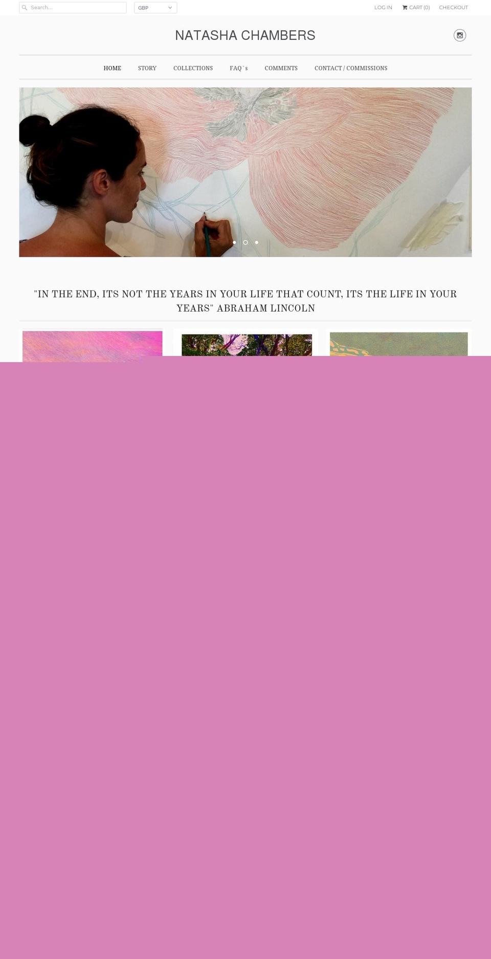 natashachambers.co.uk shopify website screenshot