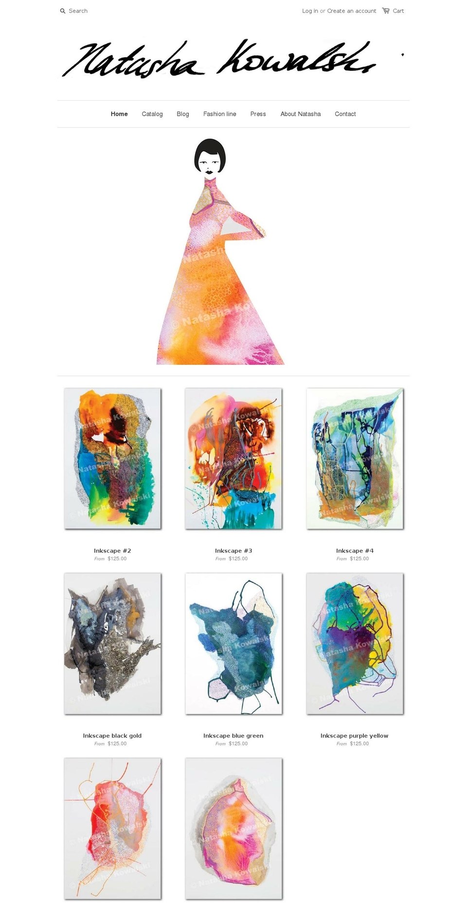 natashakowalski.com shopify website screenshot