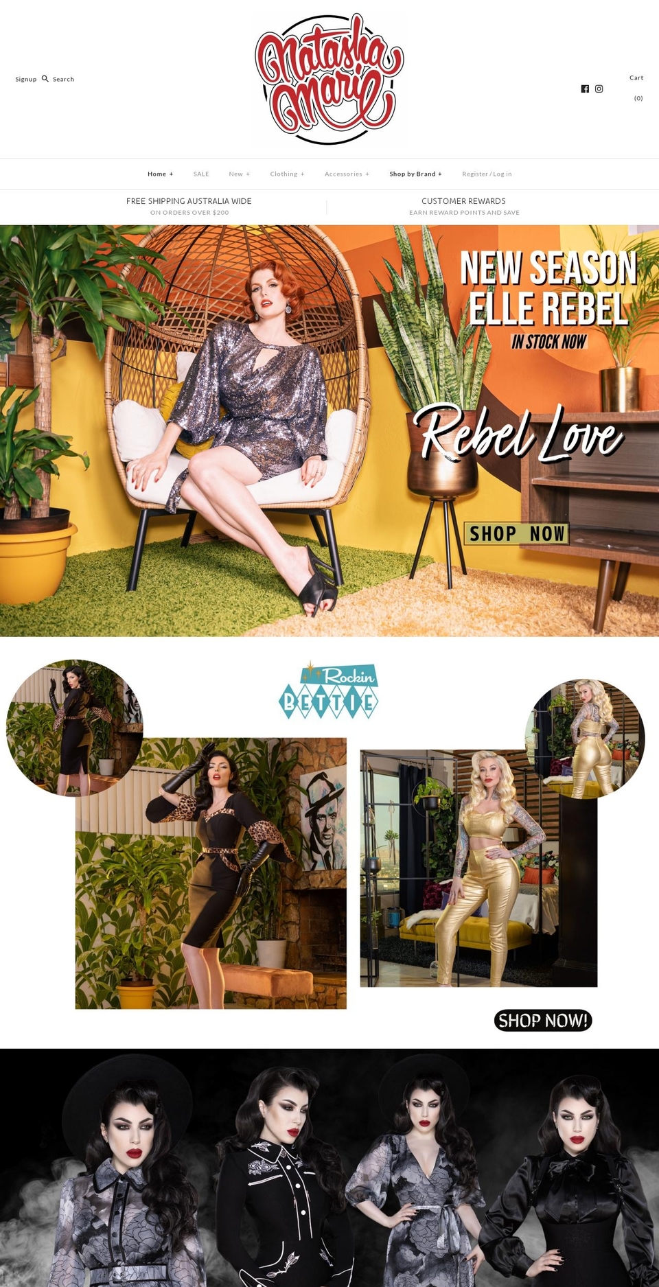 natashamarie.com.au shopify website screenshot