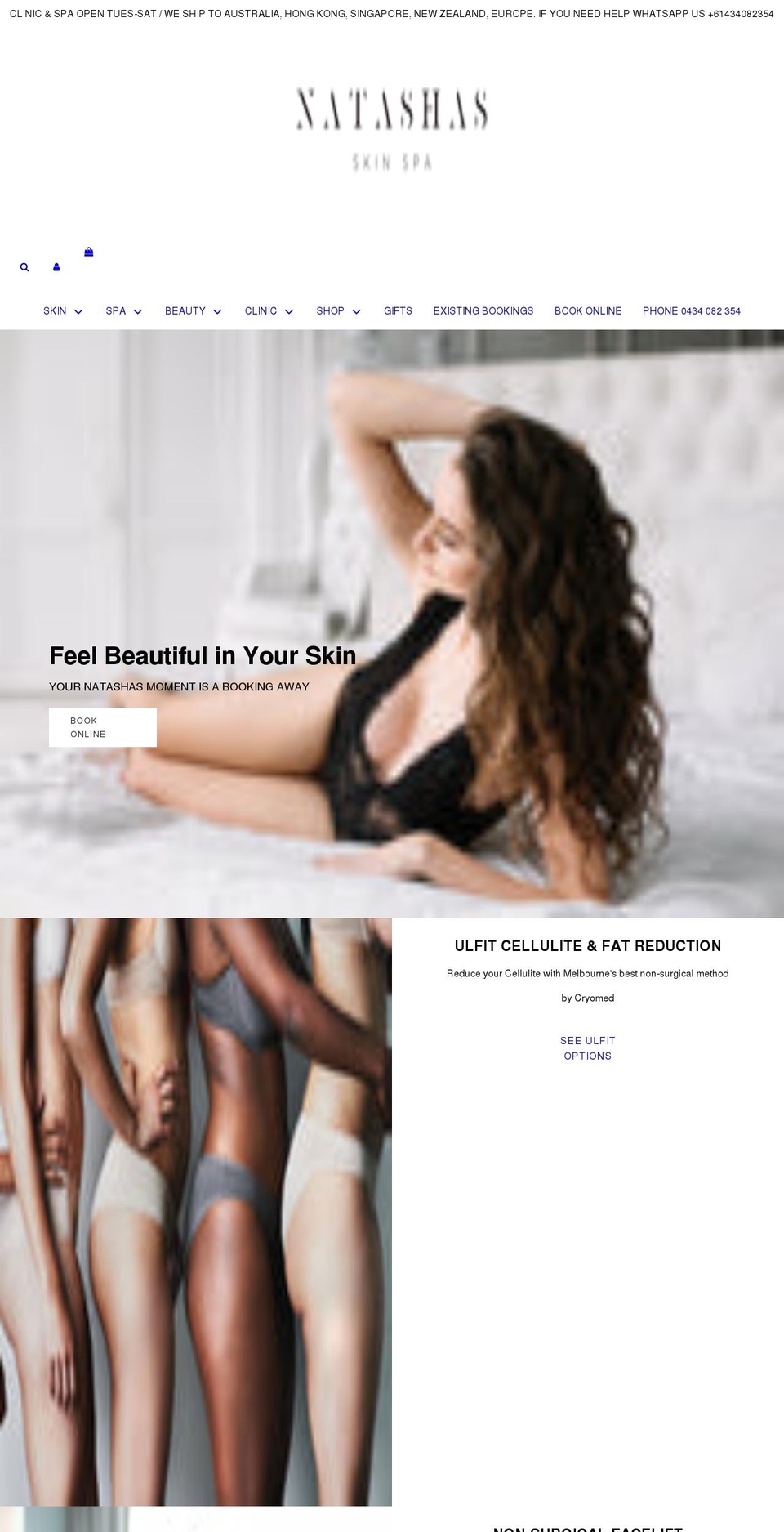 natashas.com.au shopify website screenshot