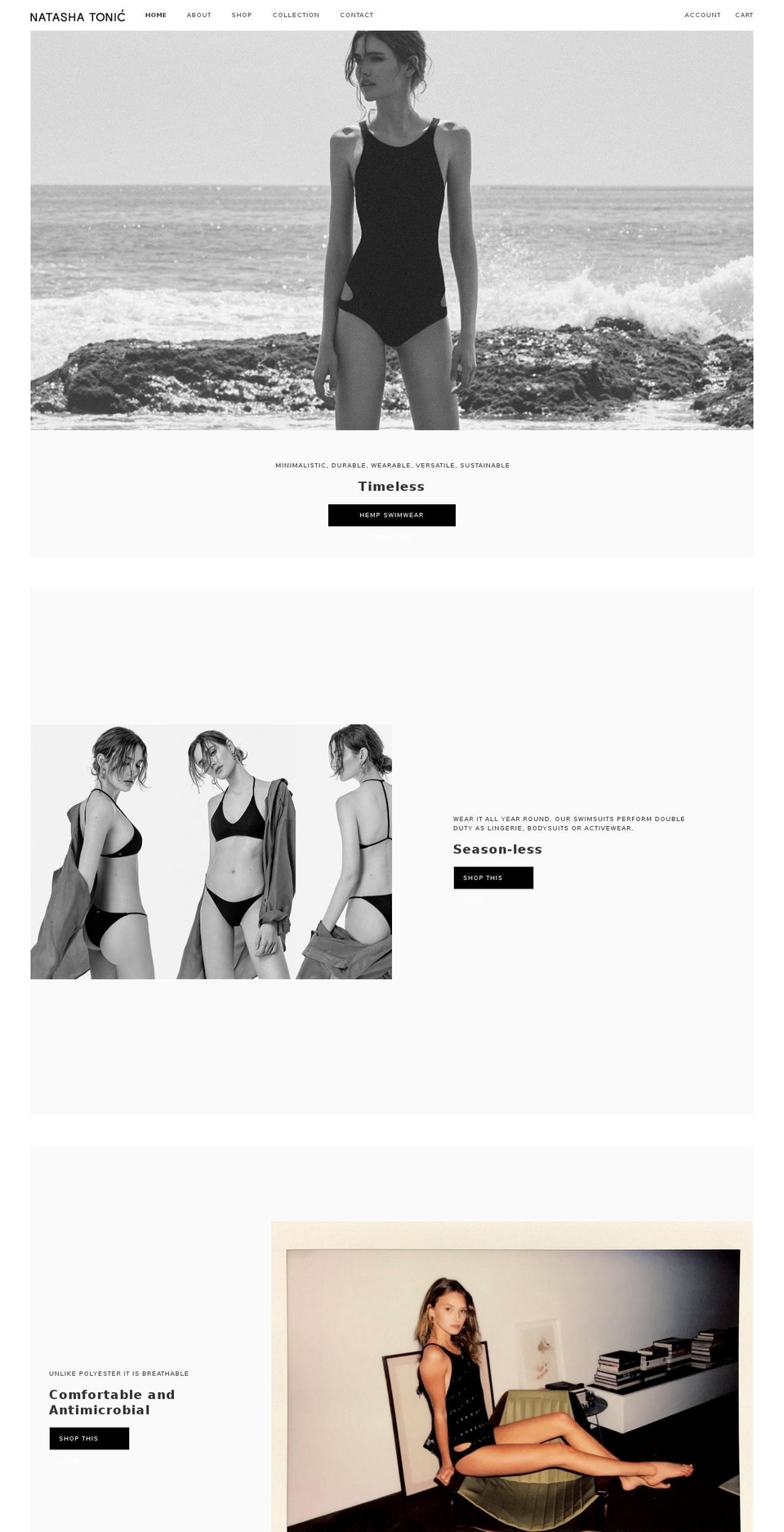 natashatonic.com shopify website screenshot