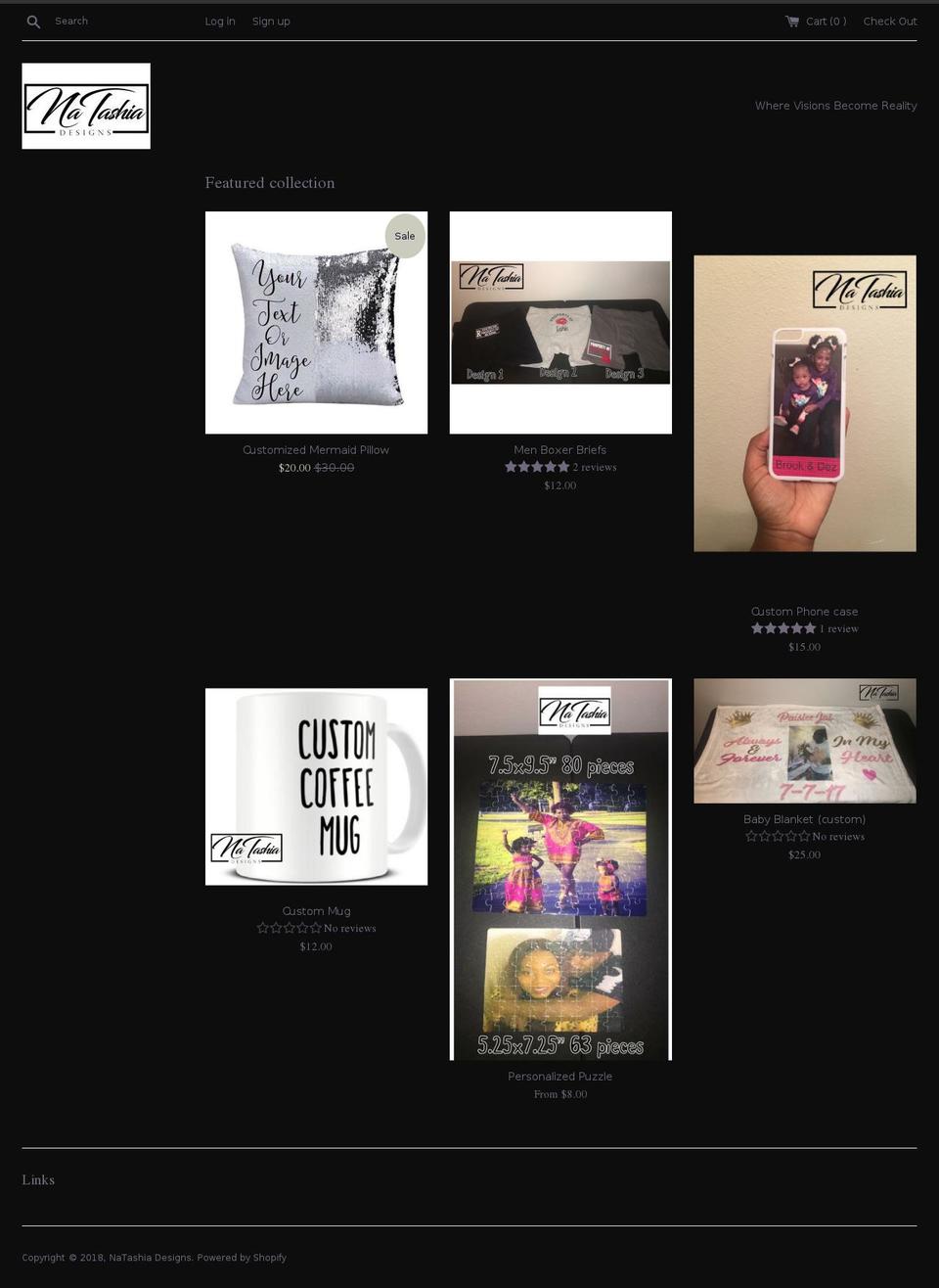 natashiadesigns.com — Shopify storefront screenshot