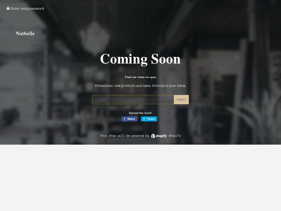 natbelle.com shopify website screenshot