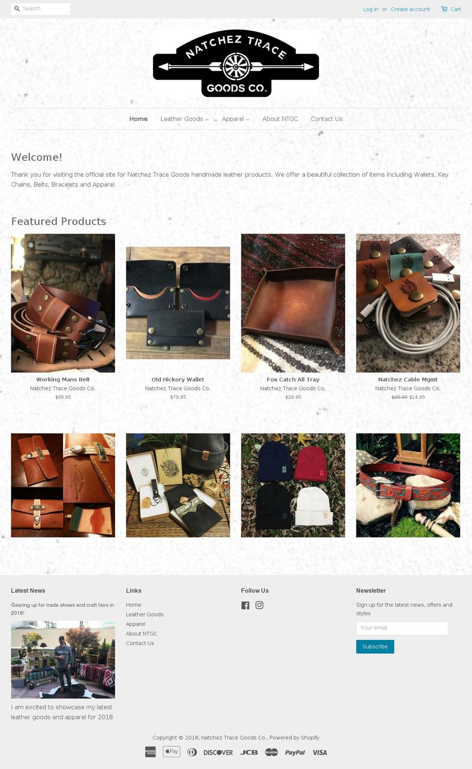natcheztracegoods.com — Shopify storefront screenshot