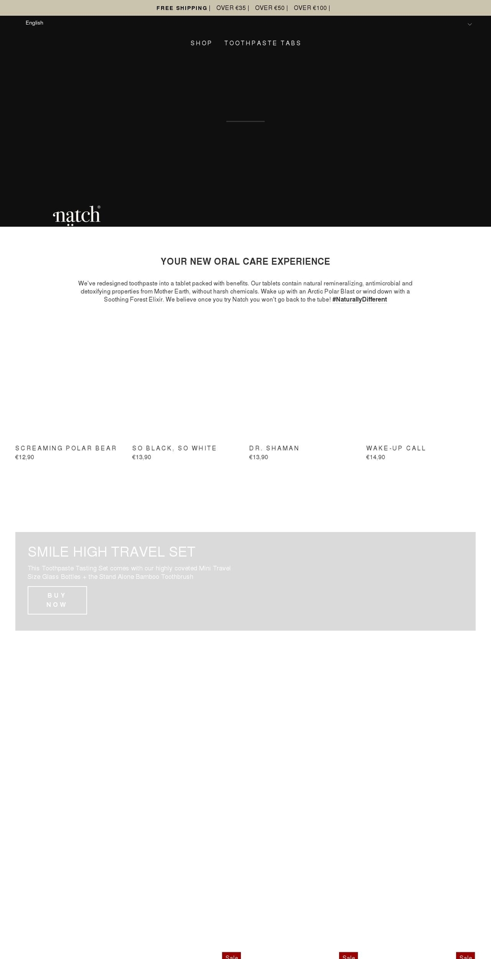 natchlabs.com shopify website screenshot