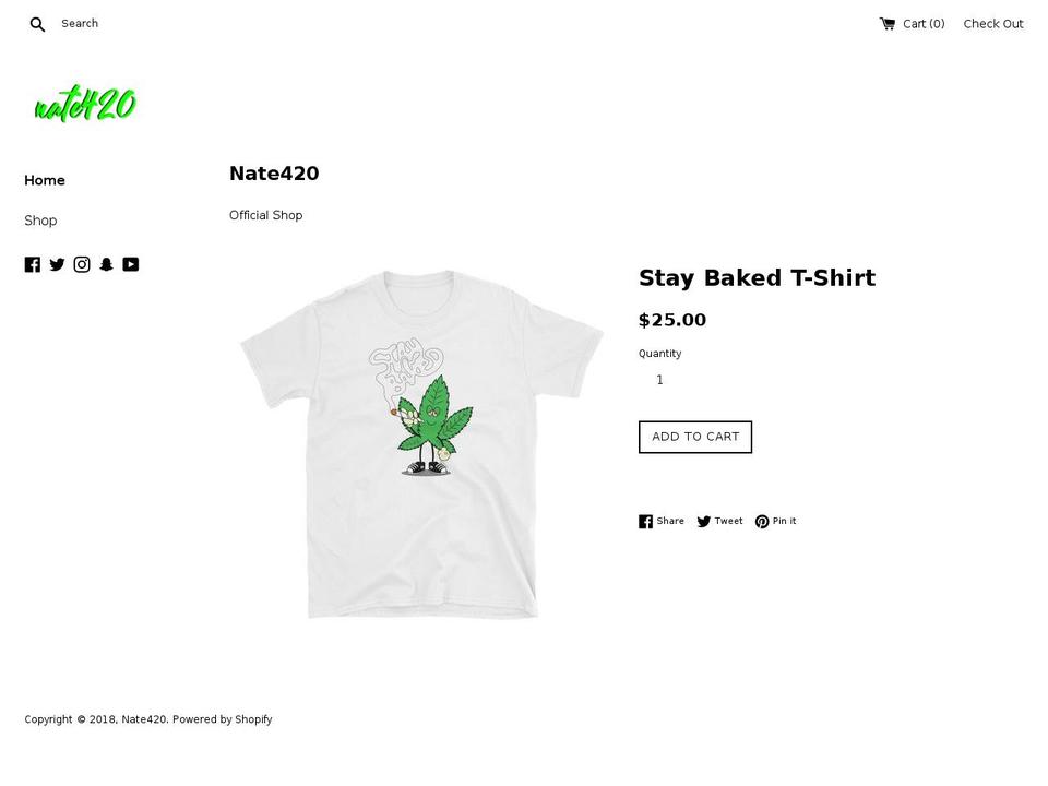 nate420.com shopify website screenshot