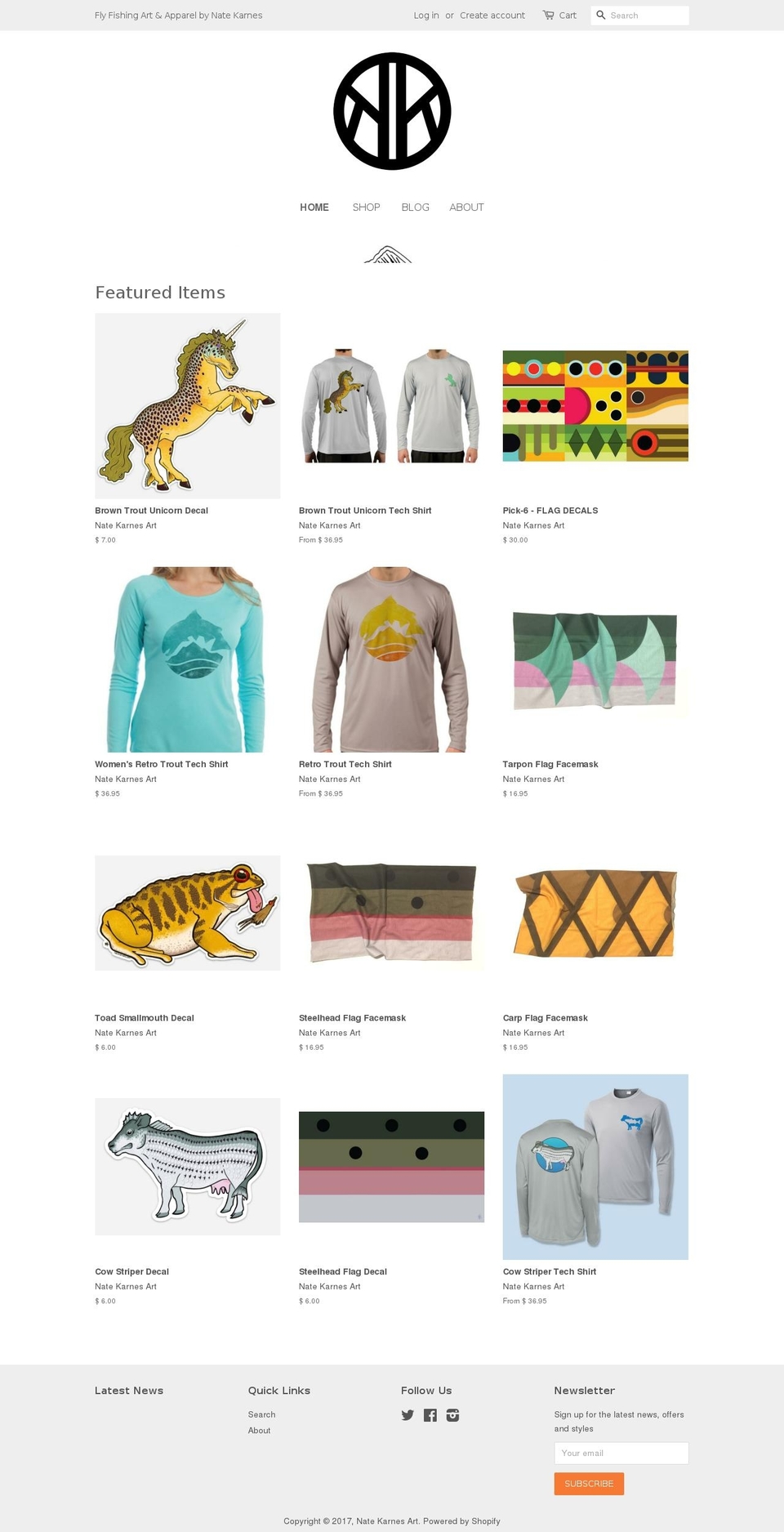 natekarnes.com shopify website screenshot