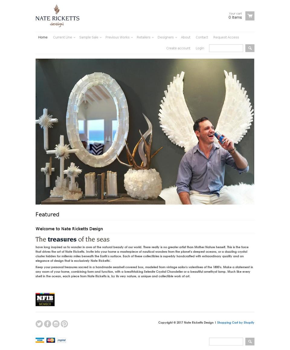 natericketts.com shopify website screenshot