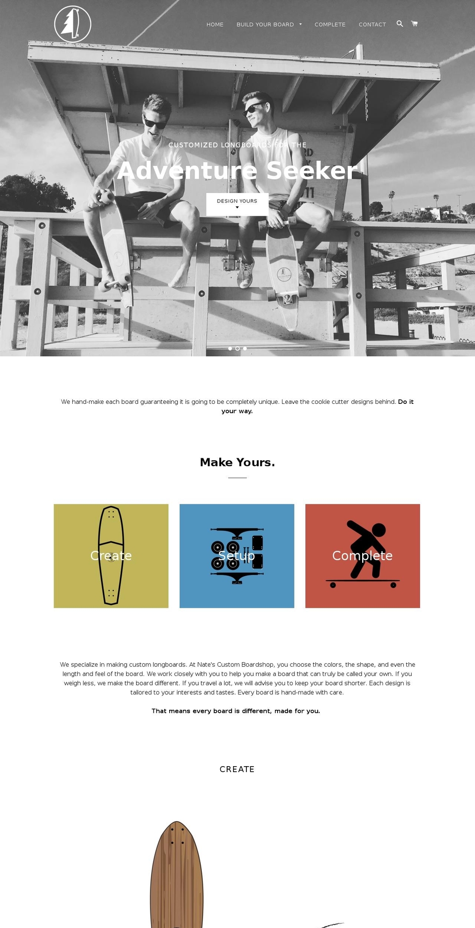 natesboardshop.com — Shopify storefront screenshot