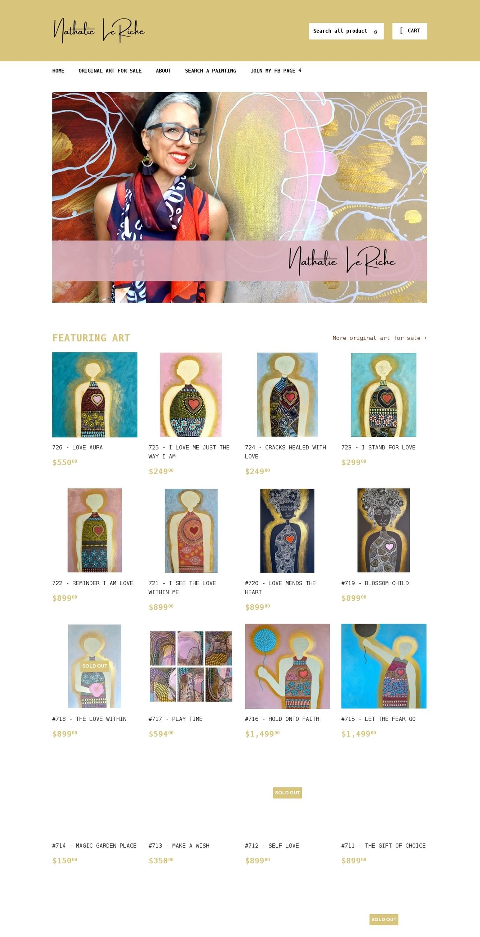 nathalieleriche.com shopify website screenshot