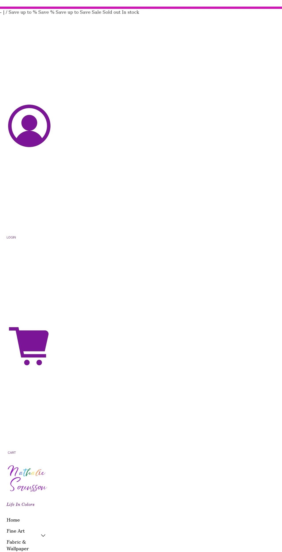 nathaliesorenssonart.com shopify website screenshot