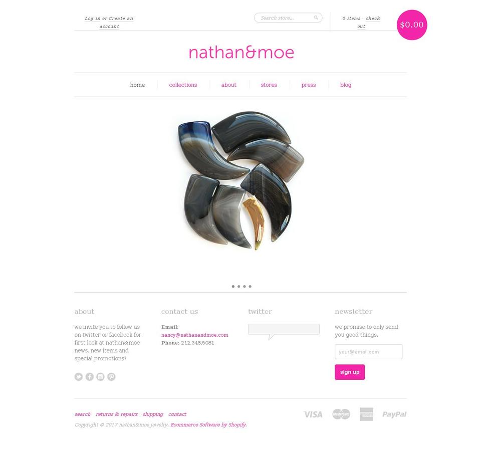 nathanandmoe.com shopify website screenshot