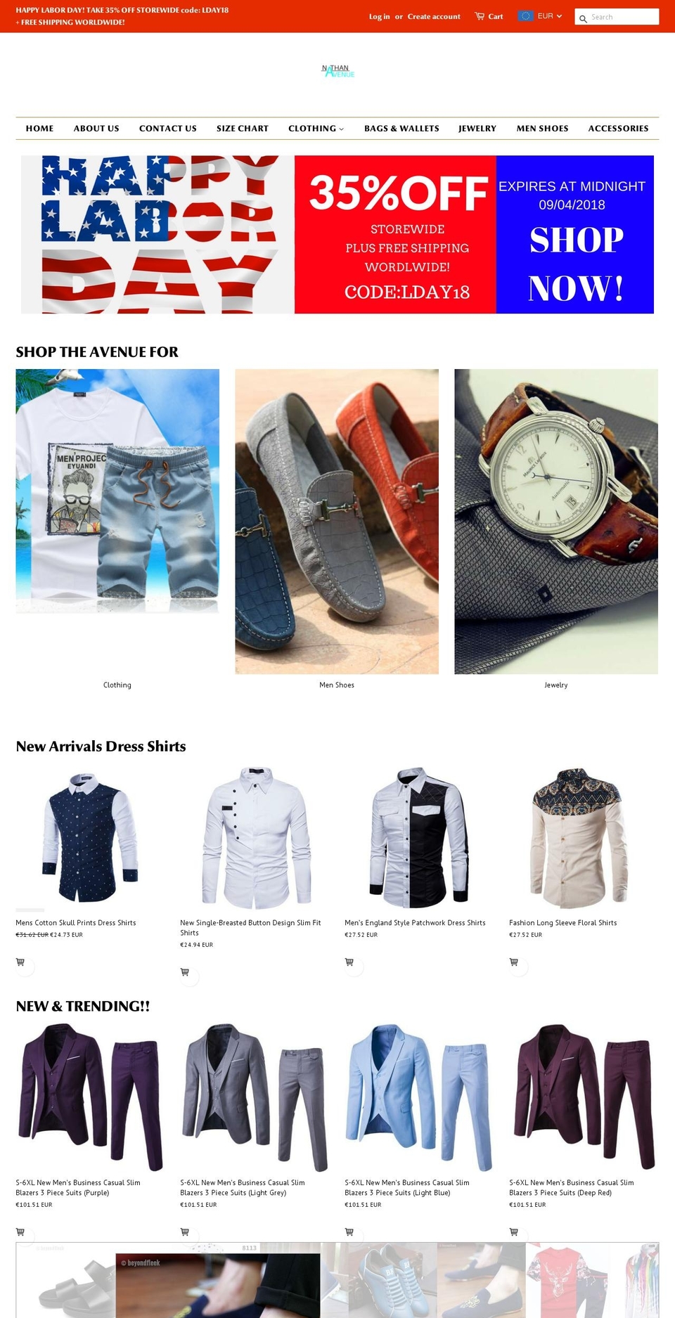 nathanavenue.com — Shopify storefront screenshot