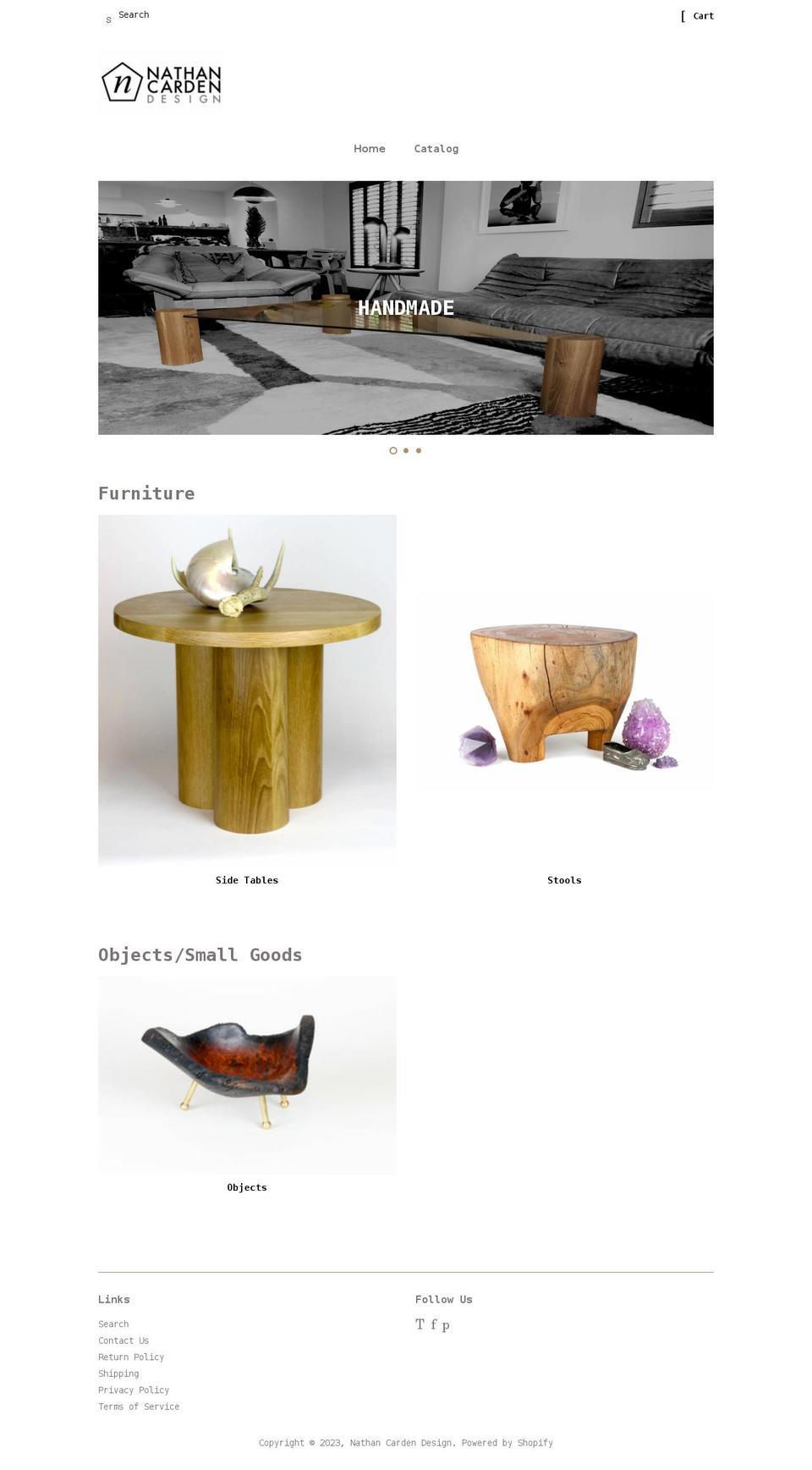 nathancardendesign.com shopify website screenshot