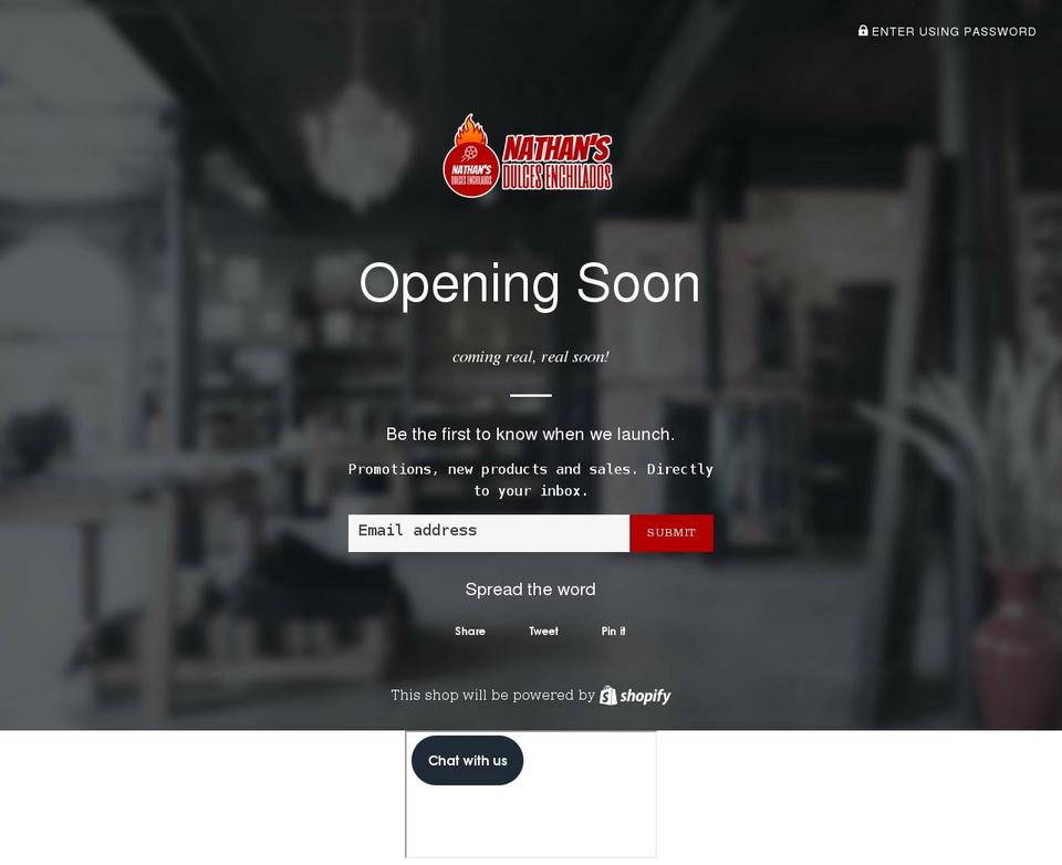 nathansdulcesenchilados.com shopify website screenshot