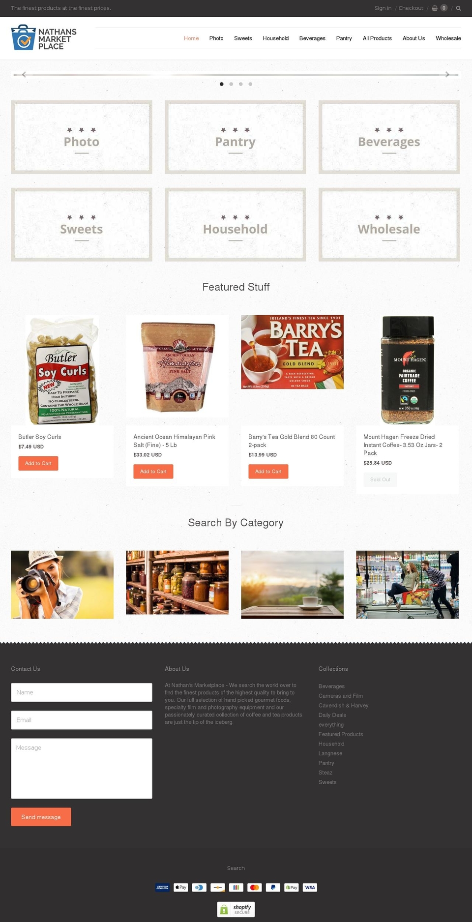 nathansmarketplace.com shopify website screenshot