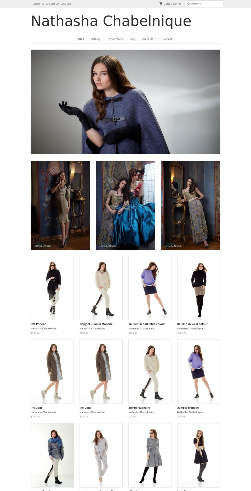 nathashachabelnique.com shopify website screenshot