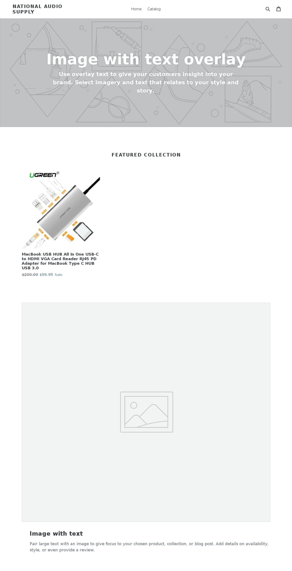 nationalaudiosupply.com — Shopify storefront screenshot