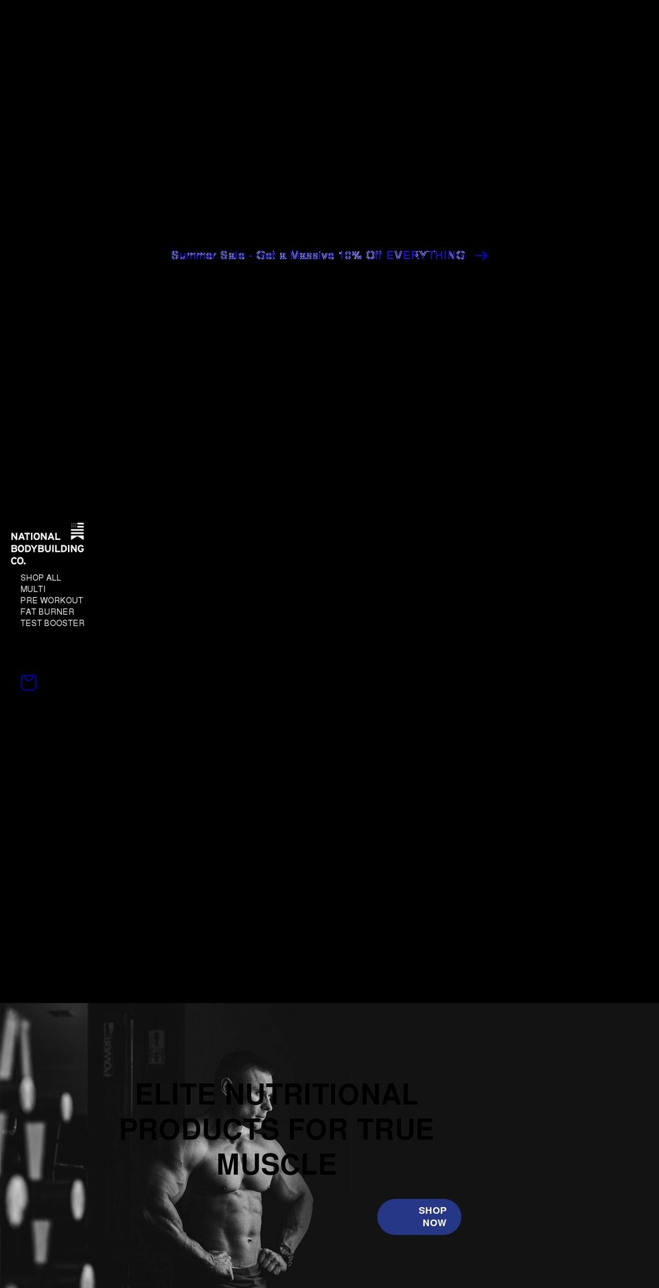 nationalbodybuildingco.com shopify website screenshot