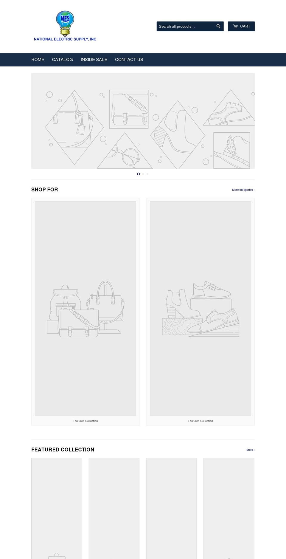 nationalelectricsupply.net shopify website screenshot