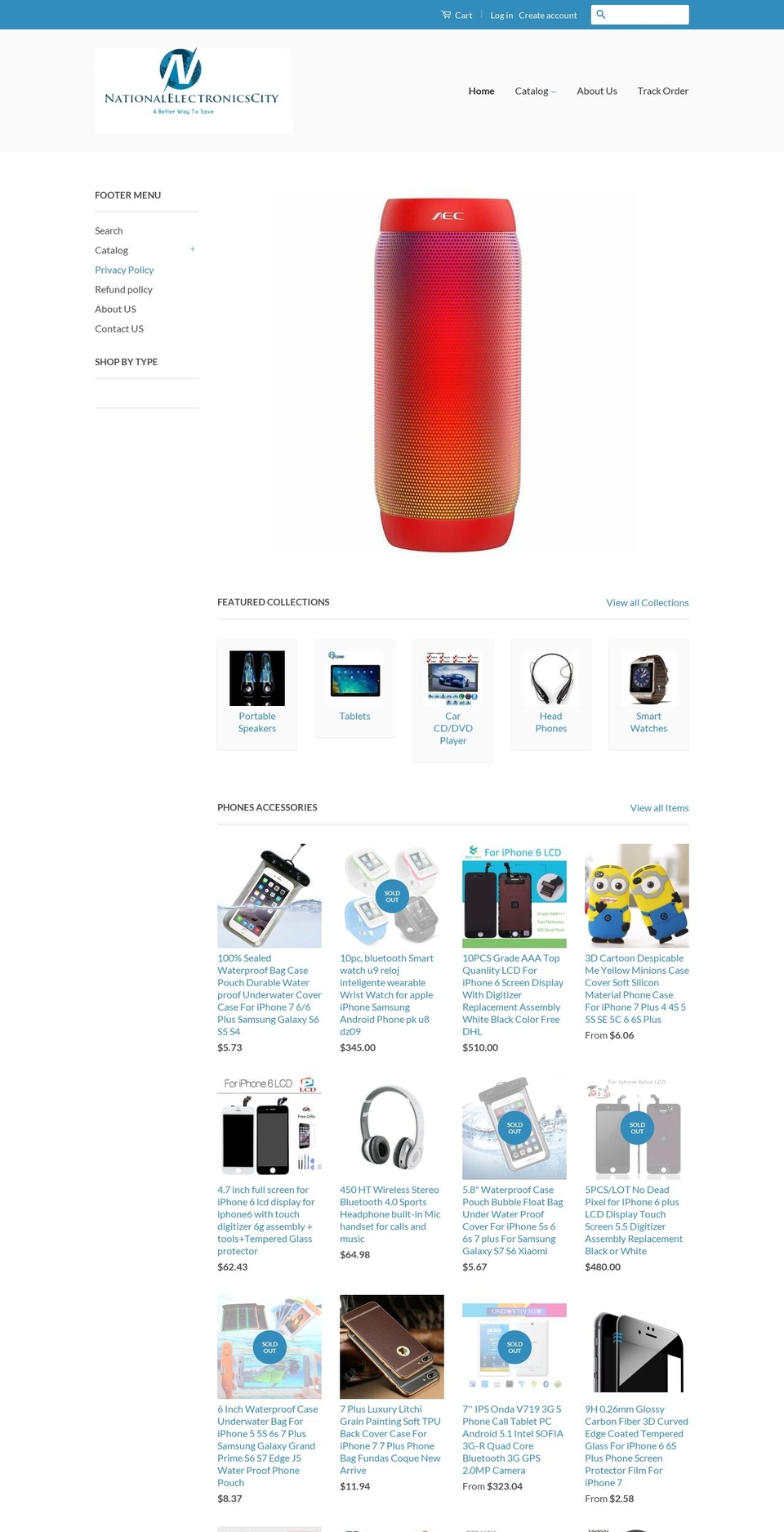 nationaleletronicscity.com shopify website screenshot