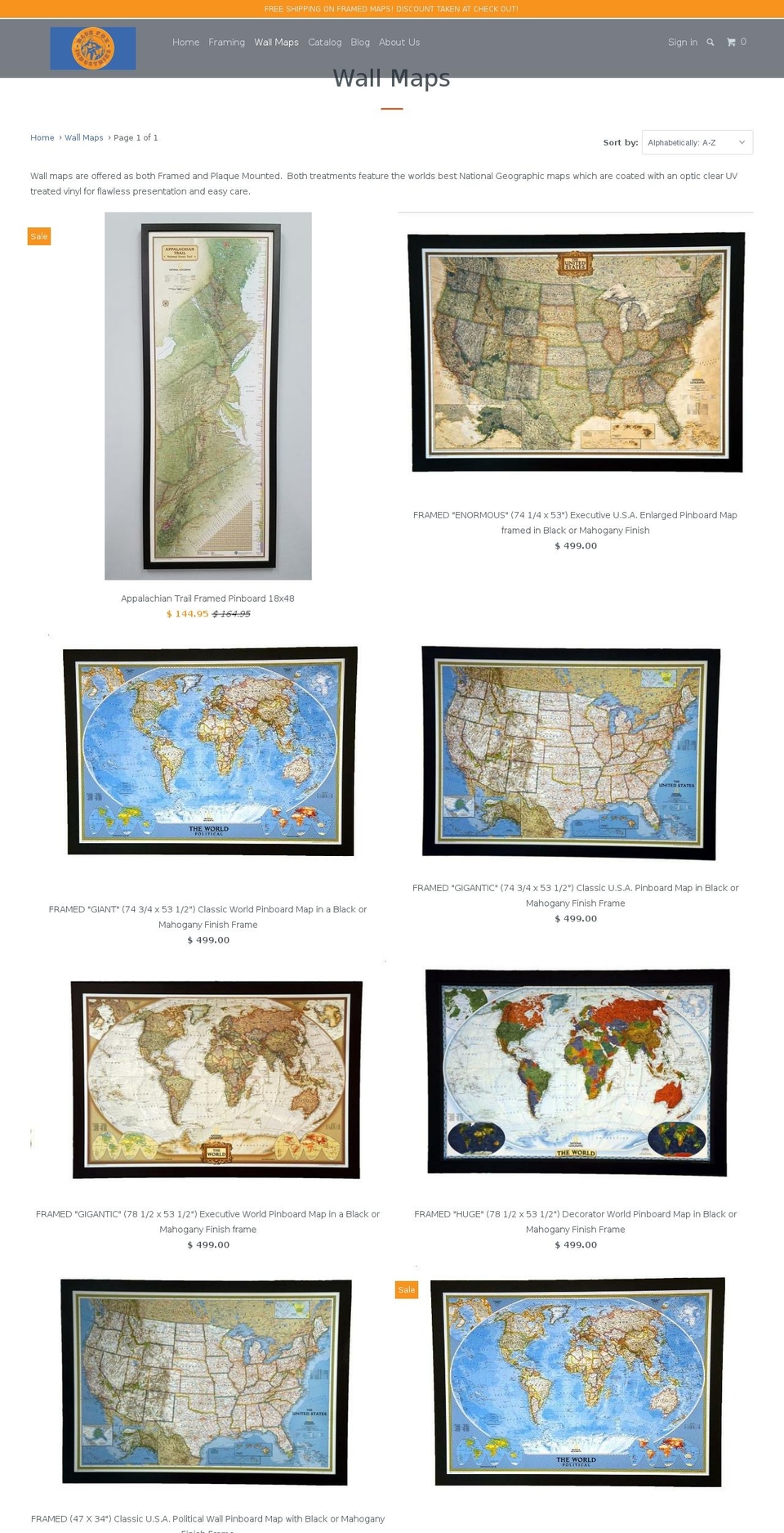 nationalgeographicmap.com shopify website screenshot
