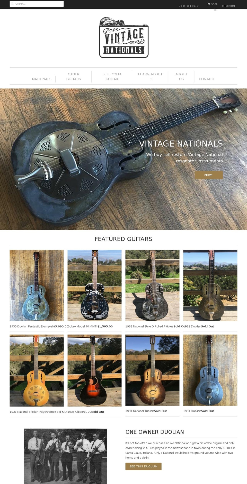 nationalguitar.com — Shopify storefront screenshot
