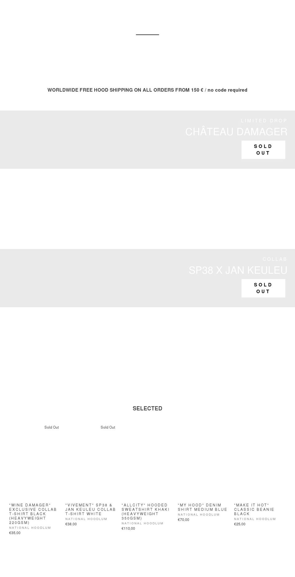 nationalhoodlum.com shopify website screenshot