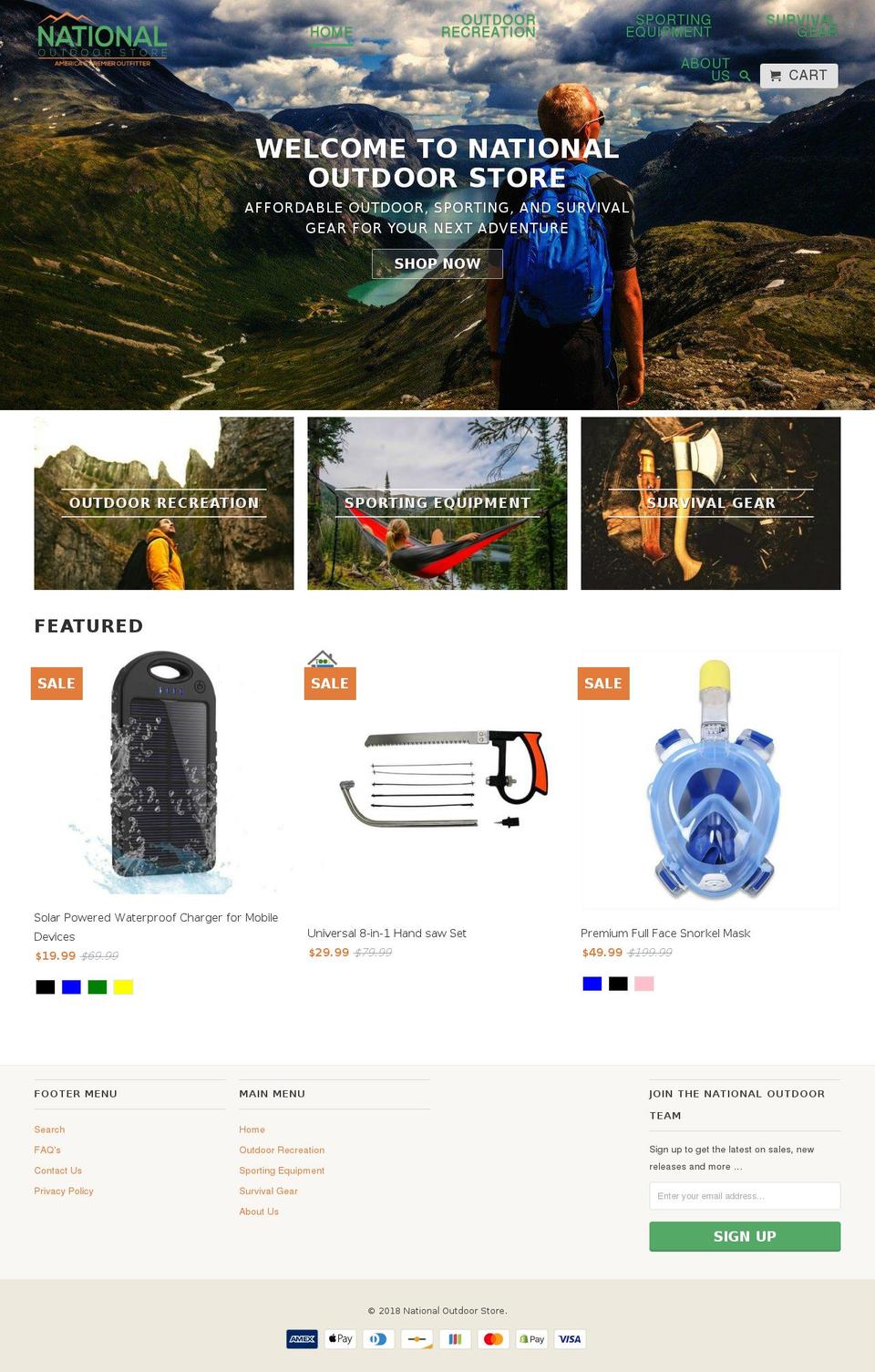 Copy of Retina Shopify theme site example nationaloutdoorstore.com