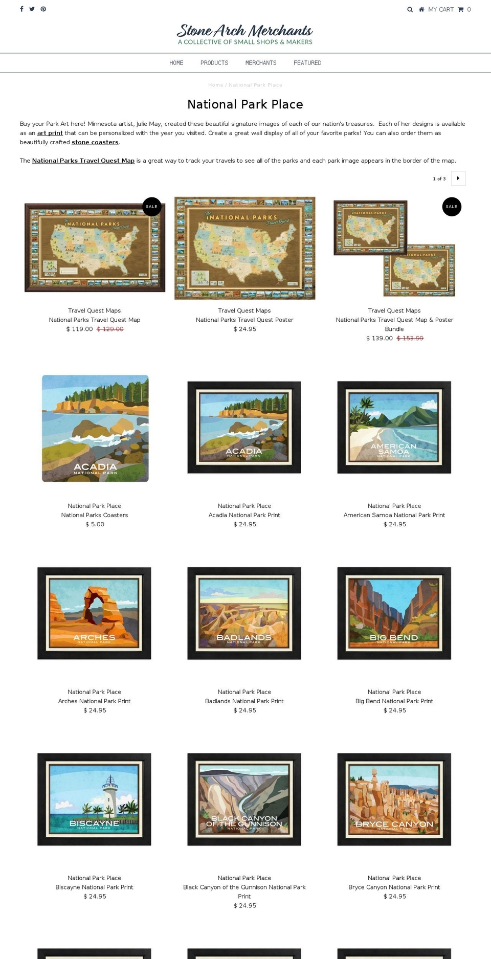 nationalparkplace.com — Shopify storefront screenshot