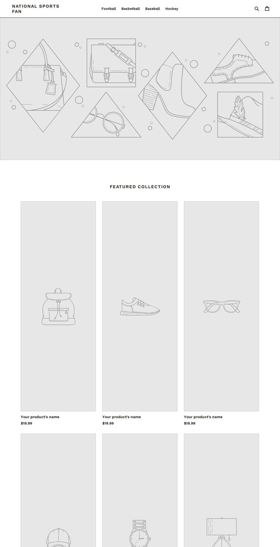 nationalsportsfan.com shopify website screenshot