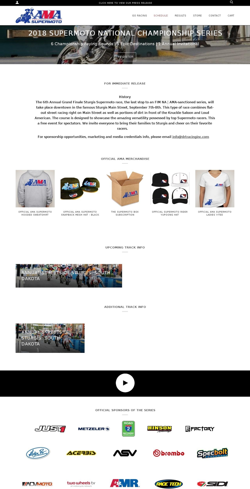 nationalsupermoto.com — Shopify storefront screenshot