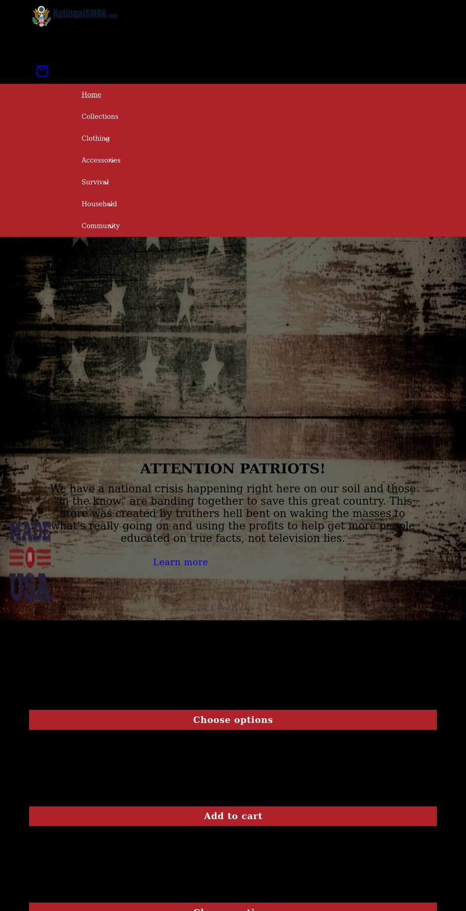 nationalswag.com shopify website screenshot