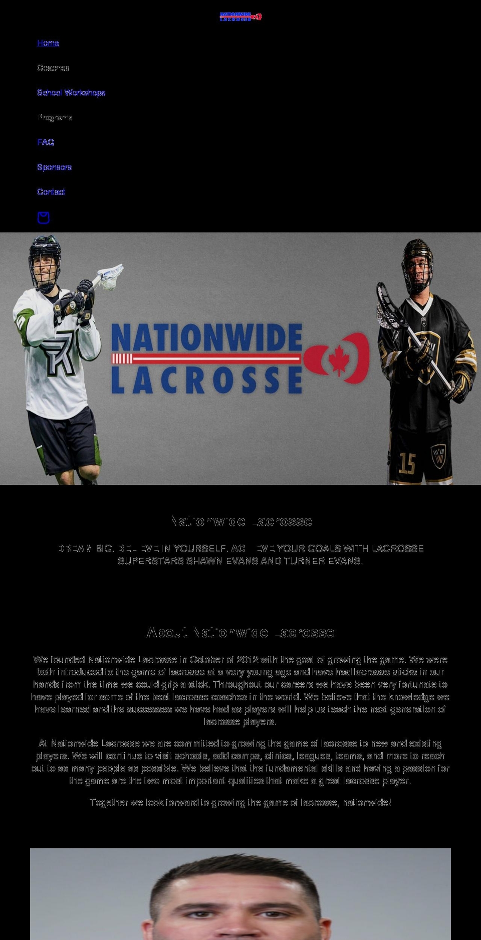 nationwidelacrosse.ca shopify website screenshot