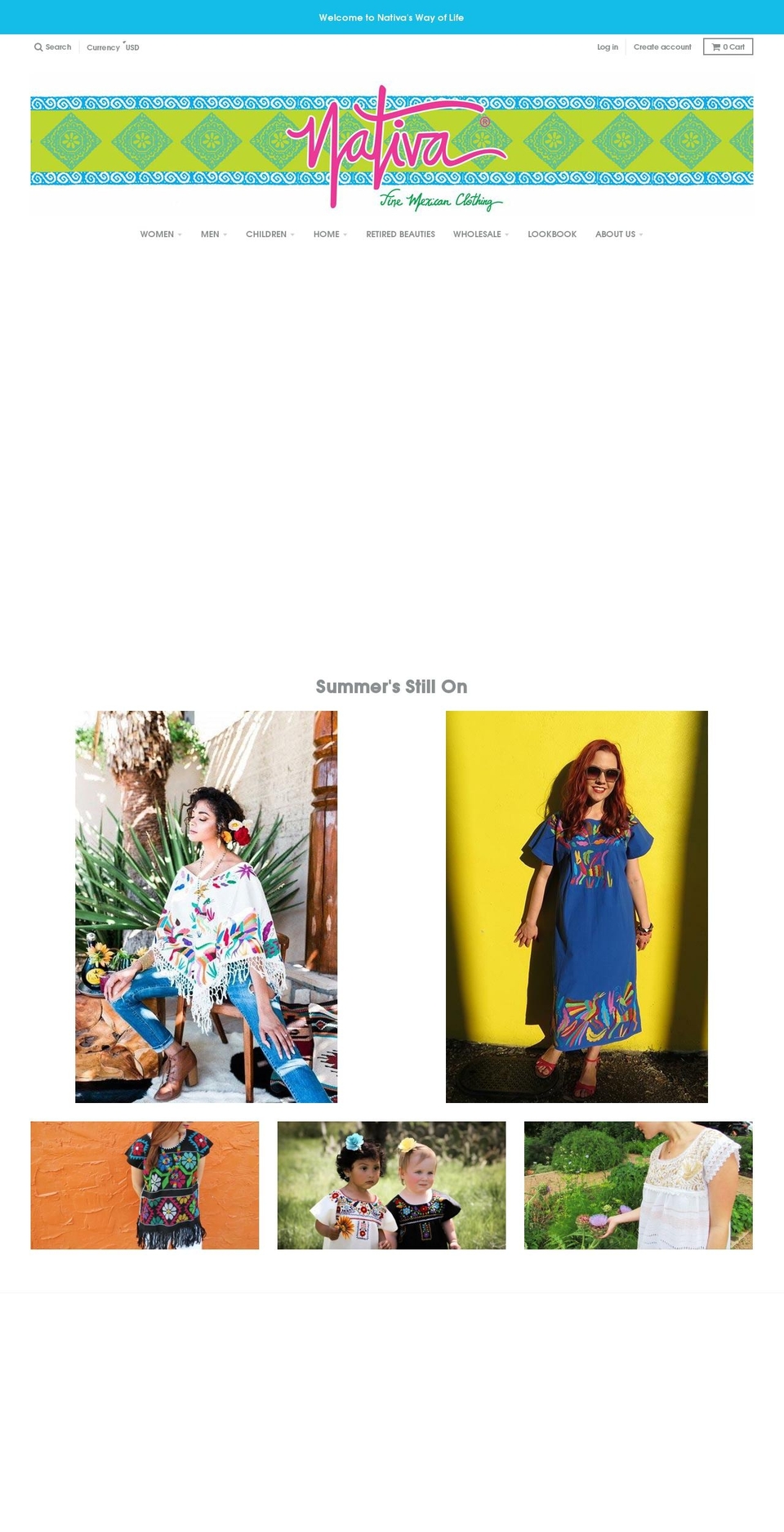 nativashop.com shopify website screenshot