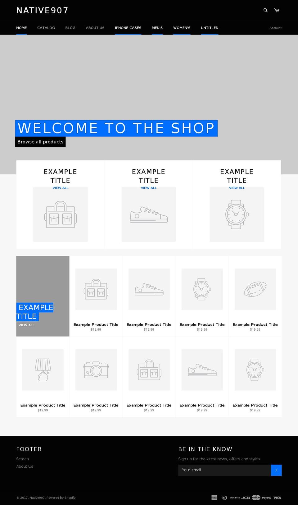 native907.com shopify website screenshot