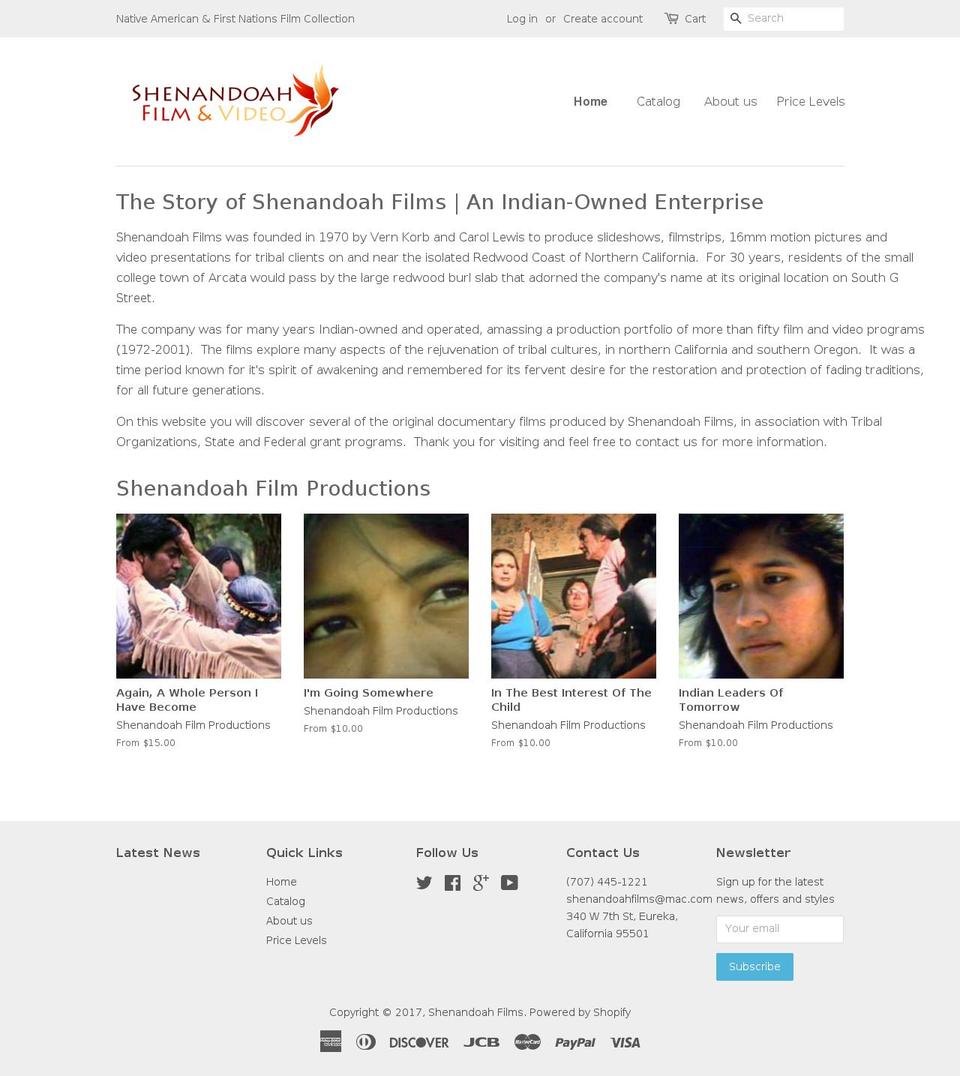 nativeamericanvideos.com shopify website screenshot