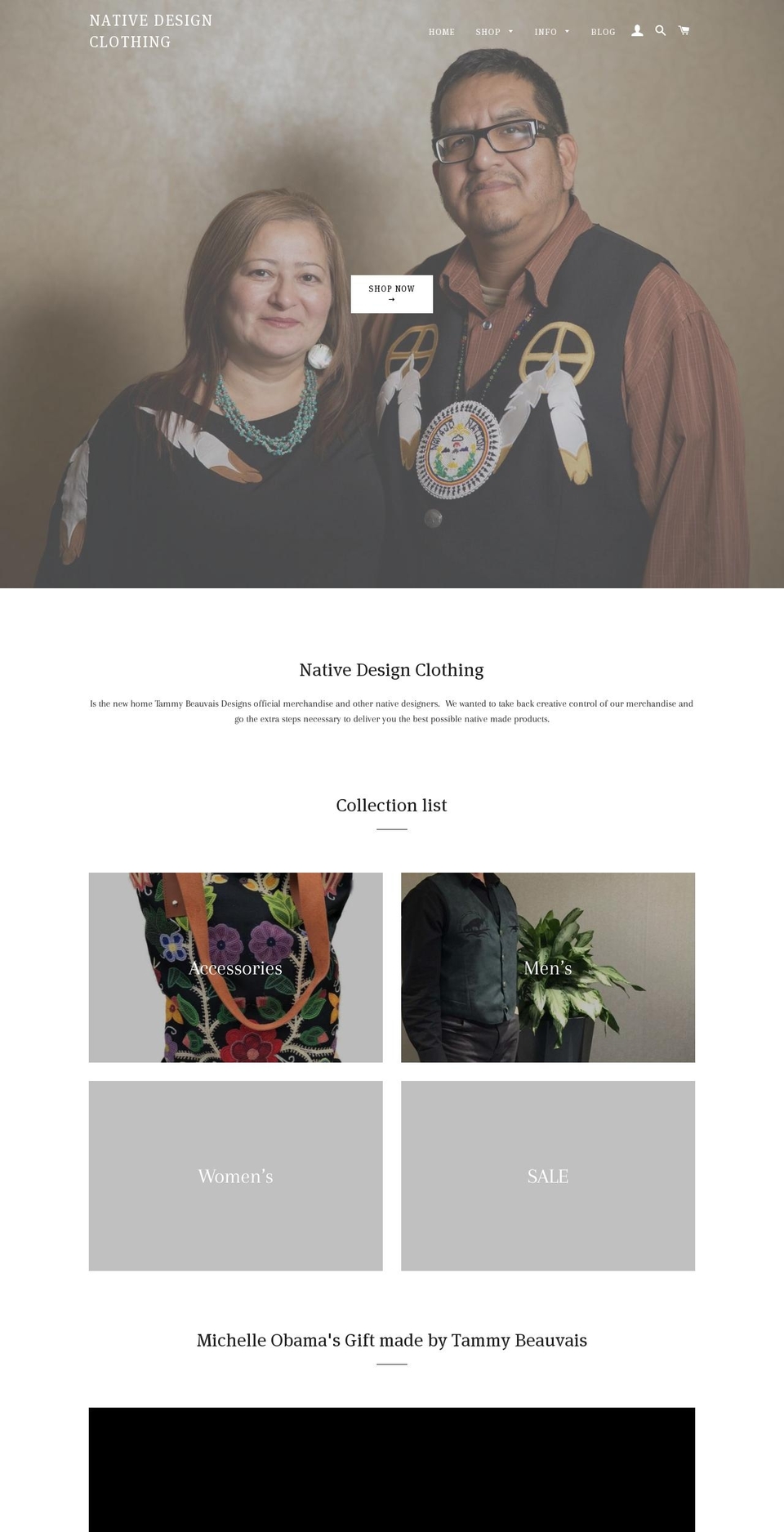 nativedesignclothing.com — Shopify storefront screenshot
