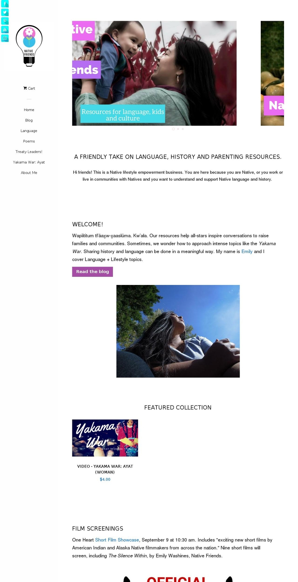 nativefriends.com shopify website screenshot